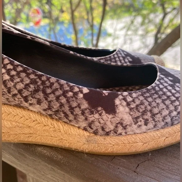 Tory Burch Heather Lace Wrap Up Espadrille Wedges - Size 6 - Picture 8 of 14